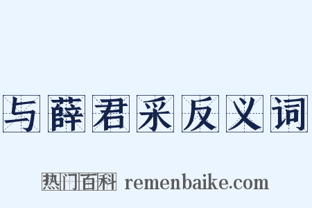 与薛君采反义词是什么意思的图片